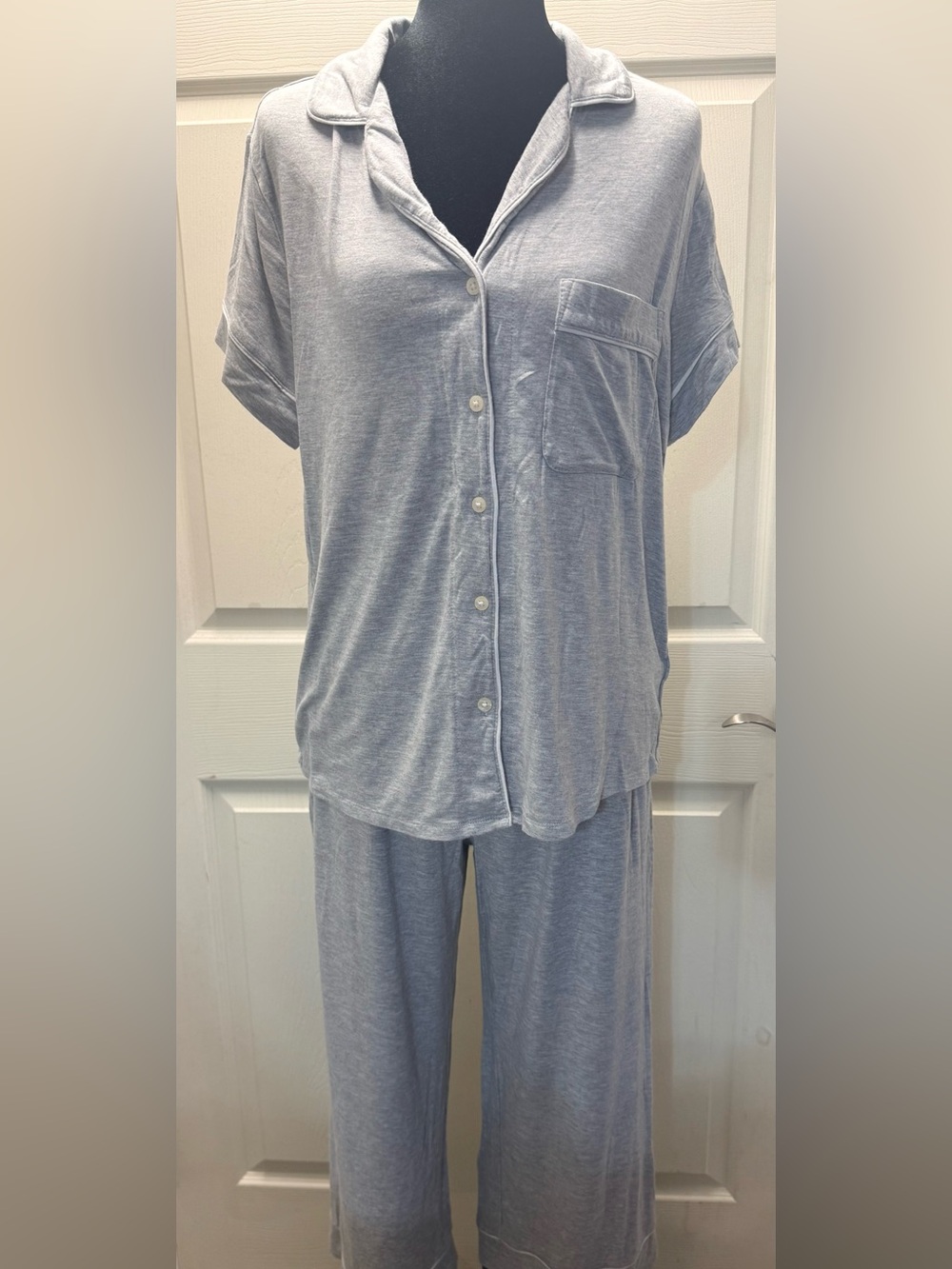 Auden - Cloud Knit Sleepwear Set in Heather Gray